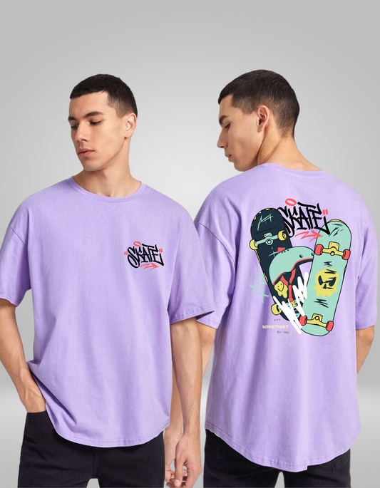Skate Shred Drop-Shoulder Streetwear T-Shirt
